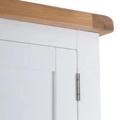 Hampshire White Painted Oak 2 Door Wardrobe With Drawer -Furniture Sale Shop img 3782