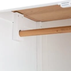 Hampshire White Painted Oak 3 Door Wardrobe With Mirror -Furniture Sale Shop img 3864