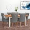 Hampshire Ivory Painted Oak Medium Extending Dining Table -Furniture Sale Shop img 513837