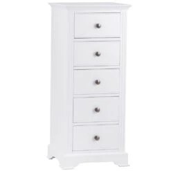 Banbury White Painted 5 Drawer Tallboy 13 Banbury White Painted 5 Drawer Tallboy -Furniture Sale Shop img 6365
