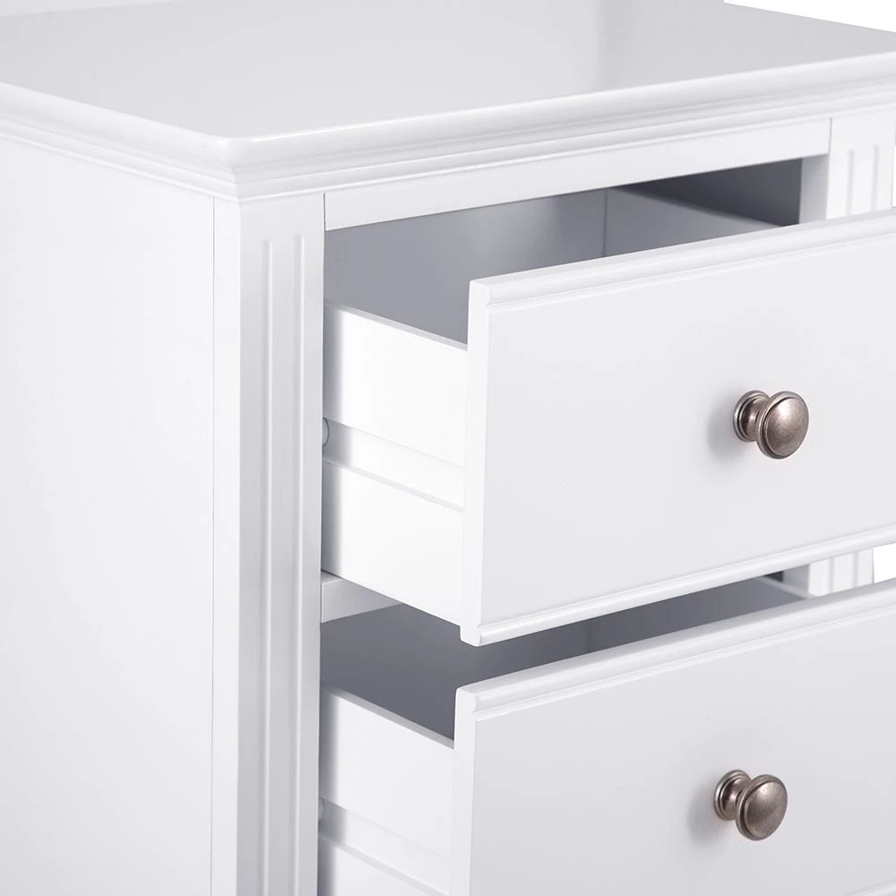 Banbury White Painted 5 Drawer Tallboy 6 Banbury White Painted 5 Drawer Tallboy - Image 4