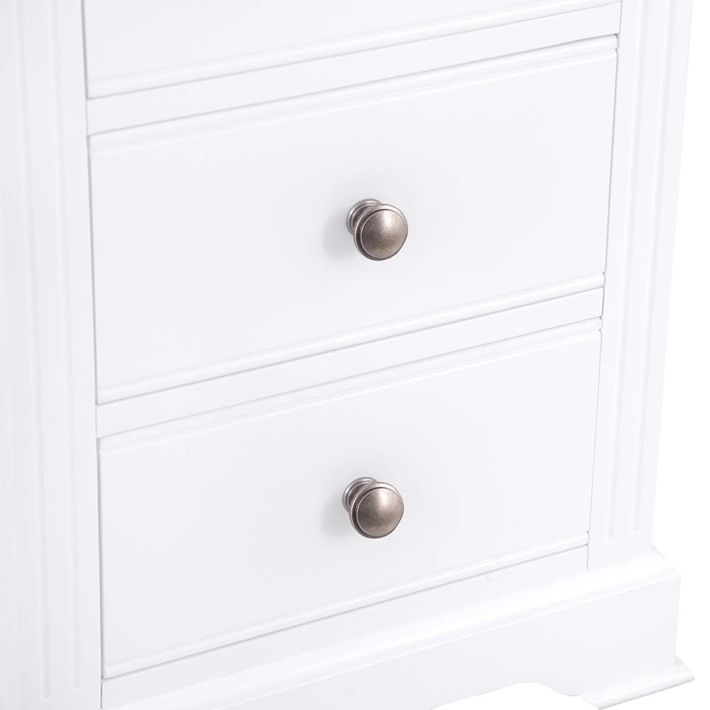 Banbury White Painted 5 Drawer Tallboy 8 Banbury White Painted 5 Drawer Tallboy - Image 6