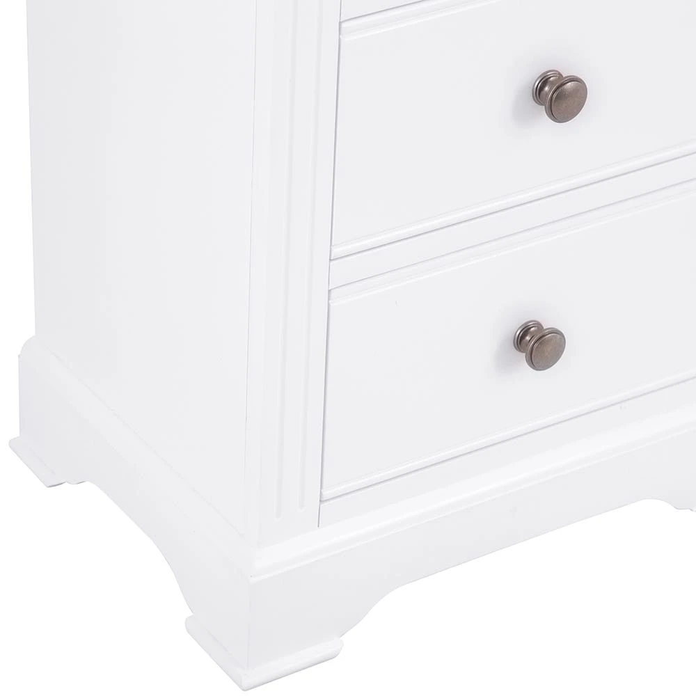 Banbury White Painted 5 Drawer Tallboy 7 Banbury White Painted 5 Drawer Tallboy - Image 5