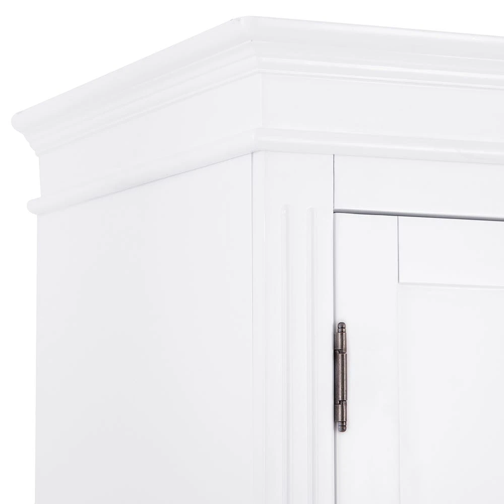Banbury White Painted 2 Door Wardrobe With Drawers 10 Banbury White Painted 2 Door Wardrobe With Drawers - Image 8