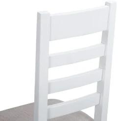 Suffolk White Painted Oak Ladderback Chair With Fabric Seat -Furniture Sale Shop img 7642 x