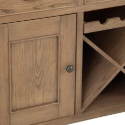 Wessex Smoked Oak Large Sideboard Wine Rack -Furniture Sale Shop img 7698