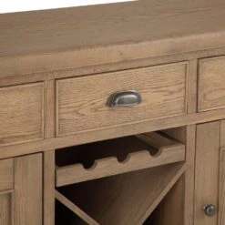 Wessex Smoked Oak Large Sideboard Wine Rack -Furniture Sale Shop img 7699