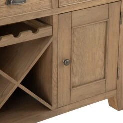 Wessex Smoked Oak Large Sideboard Wine Rack -Furniture Sale Shop img 7701