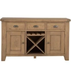 Wessex Smoked Oak Large Sideboard Wine Rack -Furniture Sale Shop img 7702