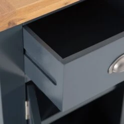 Hampshire Blue Painted Oak Large Sideboard Wine Rack -Furniture Sale Shop img 9142