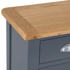 Hampshire Blue Painted Oak Large Sideboard Wine Rack -Furniture Sale Shop img 9143