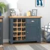 Hampshire Blue Painted Oak Small Sideboard Wine Rack 1 Hampshire Blue Painted Oak Small Sideboard Wine Rack -Furniture Sale Shop img 9175