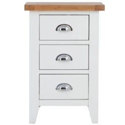 Chester White Painted Oak Large Bedside Table -Furniture Sale Shop img 95172 17