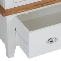 Chester White Painted Oak 2 Door Wardrobe With Drawer -Furniture Sale Shop img 95172 34