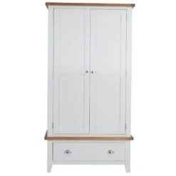 Chester White Painted Oak 2 Door Wardrobe With Drawer -Furniture Sale Shop img 95172 40