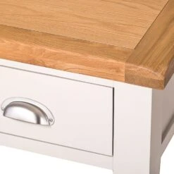 Hampshire Ivory Painted Oak Coffee Table With Drawers -Furniture Sale Shop kel p07 6