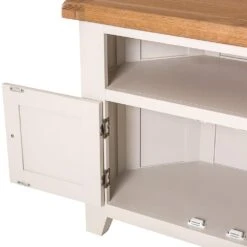Hampshire Ivory Painted Oak Corner TV Unit -Furniture Sale Shop kel p21 5