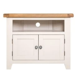 Hampshire Ivory Painted Oak Corner TV Unit -Furniture Sale Shop kel p21 8