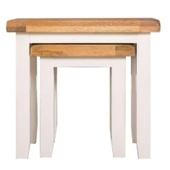 Hampshire Ivory Painted Oak Nest Of 2 Tables -Furniture Sale Shop kel p23 6