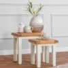 Hampshire Ivory Painted Oak Nest Of 2 Tables -Furniture Sale Shop kel p23 inspo2