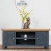 Hampshire Blue Painted Oak Large TV Unit -Furniture Sale Shop kel p24 73 inspo