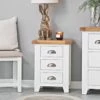 Hampshire White Painted Oak Large 3 Drawer Bedside Table 1 Hampshire White Painted Oak Large 3 Drawer Bedside Table -Furniture Sale Shop kelp03 82 1