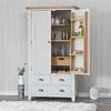 Hampshire Grey Painted Oak Large Larder Unit -Furniture Sale Shop larl pgrey 1