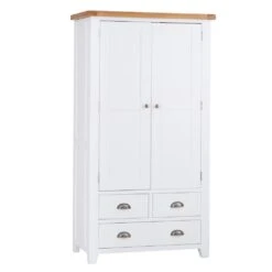 Hampshire White Painted Oak Large Larder Unit 20 Hampshire White Painted Oak Large Larder Unit -Furniture Sale Shop larl pwhite ls 1