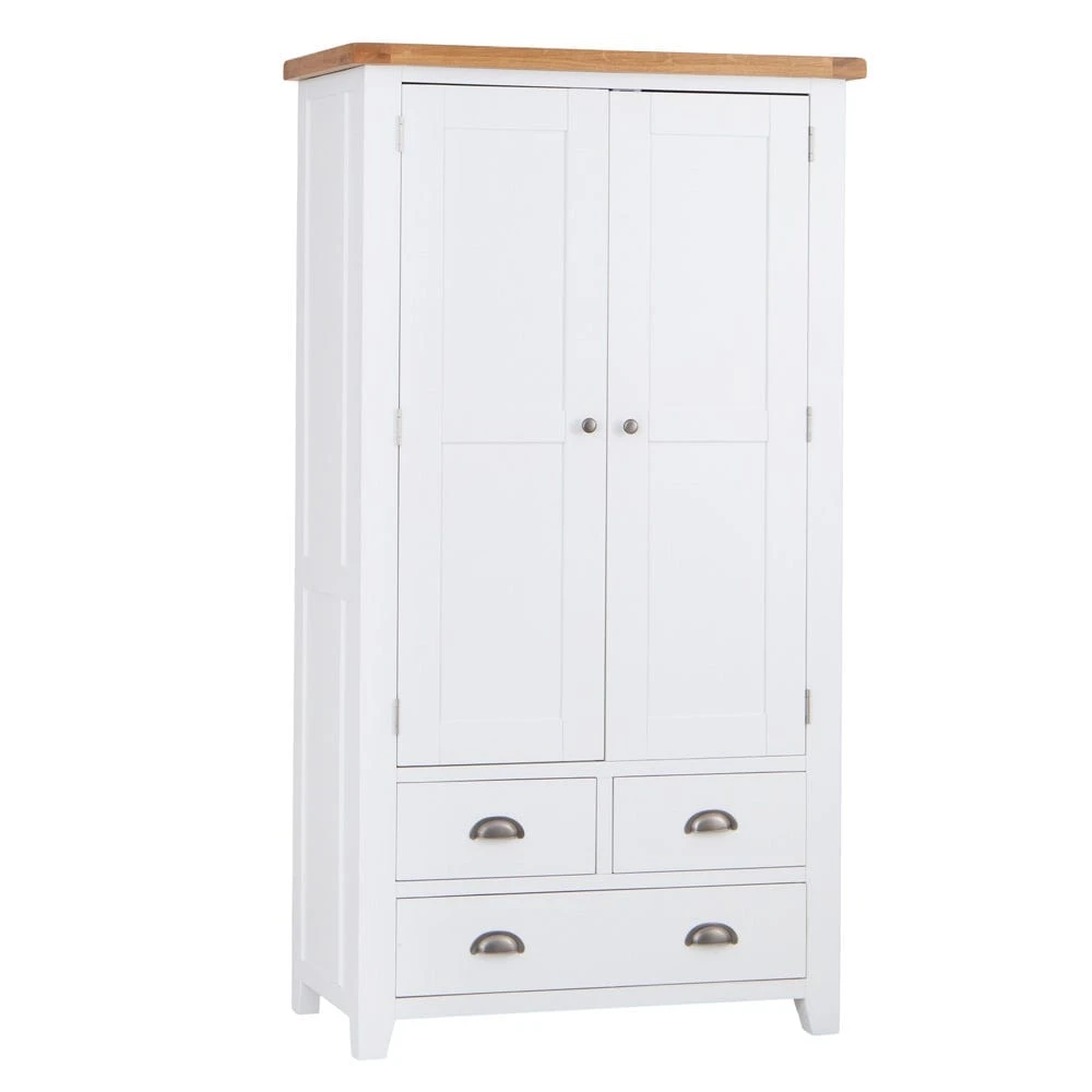 Hampshire White Painted Oak Large Larder Unit 5 Hampshire White Painted Oak Large Larder Unit - Image 3