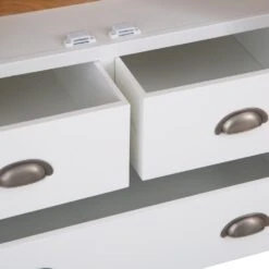 Hampshire White Painted Oak Large Larder Unit 27 Hampshire White Painted Oak Large Larder Unit -Furniture Sale Shop larl pwhite ls 7