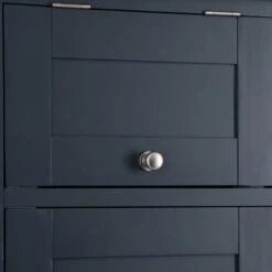 Hampshire Blue Painted Oak Slim Larder Cupboard -Furniture Sale Shop lars pblue ls 12