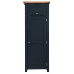 Hampshire Blue Painted Oak Slim Larder Cupboard -Furniture Sale Shop lars pblue ls 14