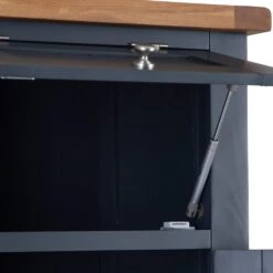 Hampshire Blue Painted Oak Slim Larder Cupboard -Furniture Sale Shop lars pblue ls 3