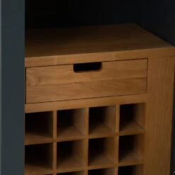 Hampshire Blue Painted Oak Slim Larder Cupboard -Furniture Sale Shop lars pblue ls 5