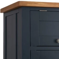 Hampshire Blue Painted Oak Slim Larder Cupboard -Furniture Sale Shop lars pblue ls 9