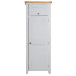 Hampshire Grey Painted Oak Slim Larder Cupboard -Furniture Sale Shop lars pgrey 14