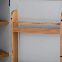 Hampshire Grey Painted Oak Slim Larder Cupboard -Furniture Sale Shop lars pgrey 5