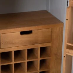 Hampshire Grey Painted Oak Slim Larder Cupboard -Furniture Sale Shop lars pgrey 7