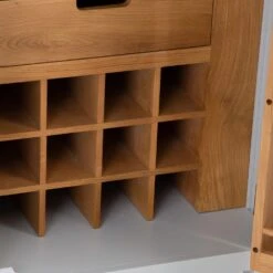 Hampshire Grey Painted Oak Slim Larder Cupboard -Furniture Sale Shop lars pgrey 8