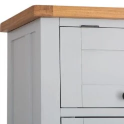 Hampshire Grey Painted Oak Slim Larder Cupboard -Furniture Sale Shop lars pgrey 9