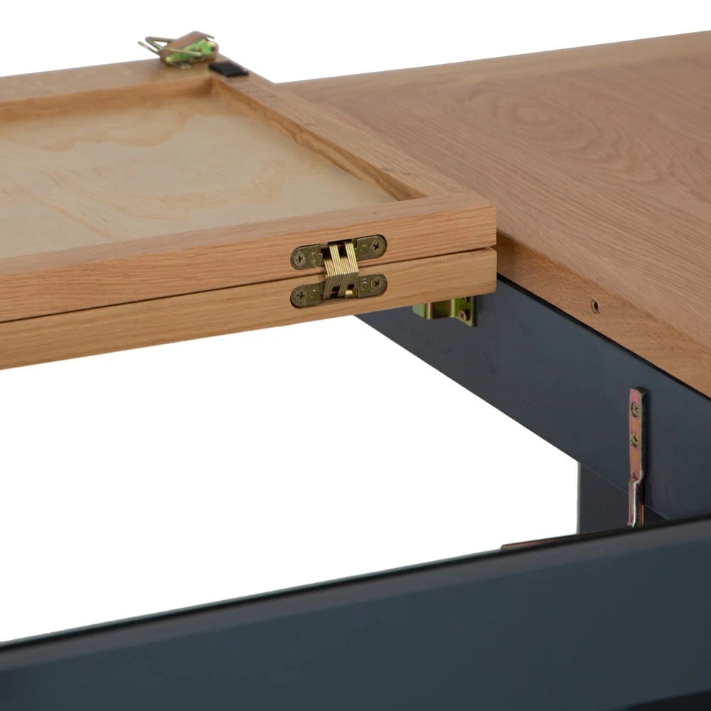 Salisbury Blue Painted Oak 1.2m Butterfly Extending Dining Table 9 Salisbury Blue Painted Oak 1.2m Butterfly Extending Dining Table - Image 7