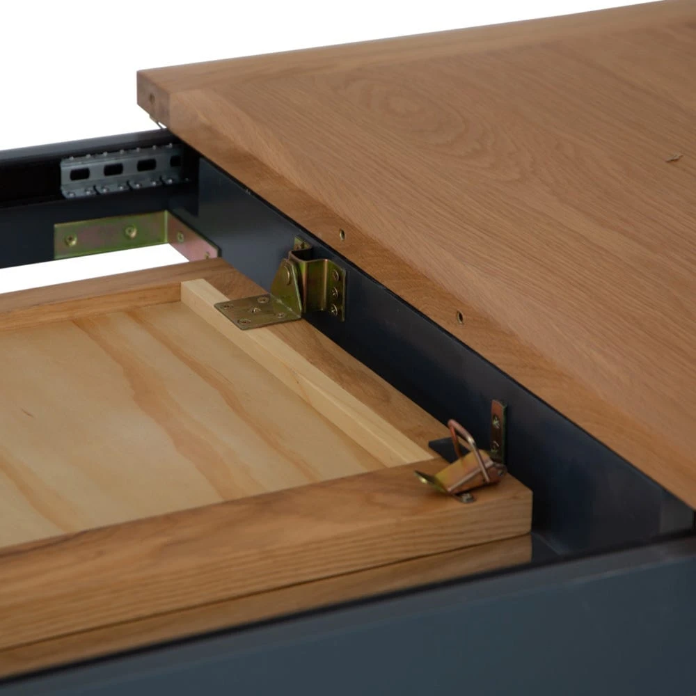 Salisbury Blue Painted Oak 1.2m Butterfly Extending Dining Table 10 Salisbury Blue Painted Oak 1.2m Butterfly Extending Dining Table - Image 8