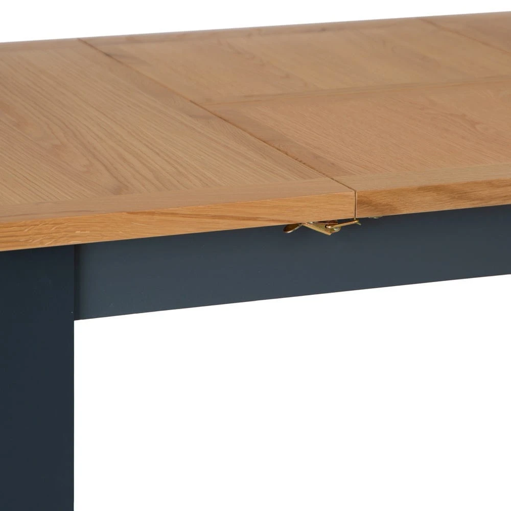 Salisbury Blue Painted Oak 1.2m Butterfly Extending Dining Table 17 Salisbury Blue Painted Oak 1.2m Butterfly Extending Dining Table - Image 15