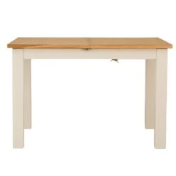 Salisbury Ivory Painted Oak 1.2m Butterfly Extending Dining Table -Furniture Sale Shop lp 12bet c 12