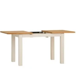 Salisbury Ivory Painted Oak 1.2m Butterfly Extending Dining Table -Furniture Sale Shop lp 12bet c 2
