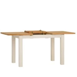 Salisbury Ivory Painted Oak 1.2m Butterfly Extending Dining Table -Furniture Sale Shop lp 12bet c 4