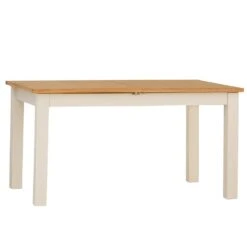 Salisbury Ivory Painted Oak 1.5m Butterfly Extending Dining Table -Furniture Sale Shop lp 15bet c 1