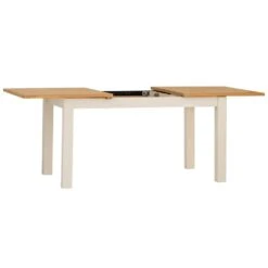 Salisbury Ivory Painted Oak 1.5m Butterfly Extending Dining Table -Furniture Sale Shop lp 15bet c 2