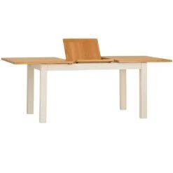 Salisbury Ivory Painted Oak 1.5m Butterfly Extending Dining Table -Furniture Sale Shop lp 15bet c 3