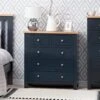 Salisbury Blue Painted Oak 2 Over 3 Chest 2 Salisbury Blue Painted Oak 2 Over 3 Chest -Furniture Sale Shop lp 2o3 b